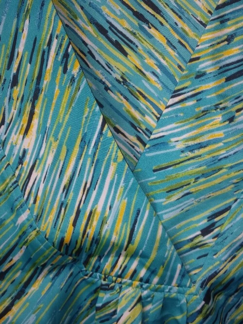 Covington 16/18W Turquoise Semi-sheer Top Plus - Picture 6 of 6